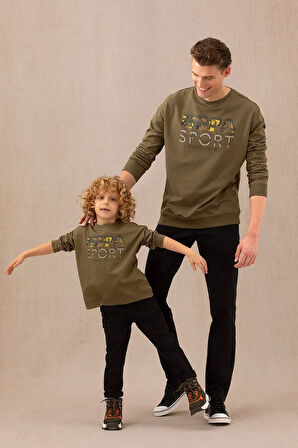 Erkek Haki Sweatshirt 50270739-VR027
