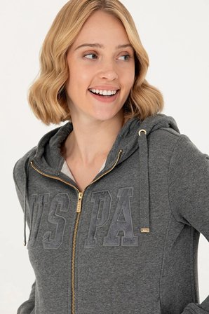 Kadın   Kapüşonlu Basic Sweatshirt 50272060-VR081