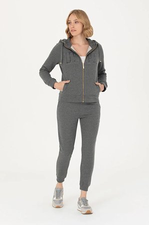 Kadın   Kapüşonlu Basic Sweatshirt 50272060-VR081