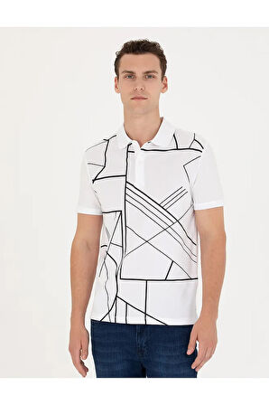 Beyaz Slim Fit Polo Yaka Tişört 50273579-VR013