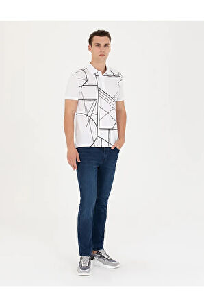 Beyaz Slim Fit Polo Yaka Tişört 50273579-VR013