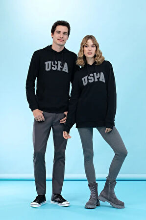 Siyah Kapüşonlu Basic Sweatshirt 50273736-vr046