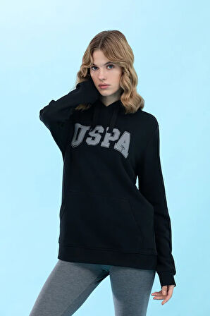 Siyah Kapüşonlu Basic Sweatshirt 50273736-vr046