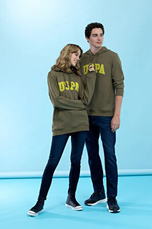 Haki Kapüşonlu Basic Sweatshirt 50273736-VR027