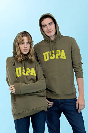 Haki Kapüşonlu Basic Sweatshirt 50273736-VR027