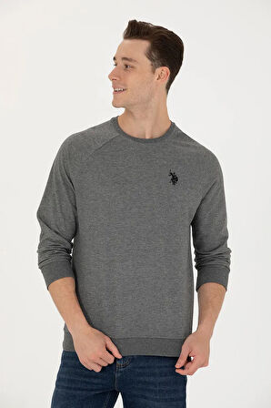 Erkek Antrasit Melanj Basic Sweatshirt 50274090-VR081