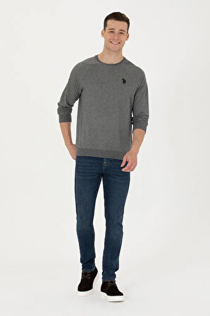 Erkek Antrasit Melanj Basic Sweatshirt 50274090-VR081