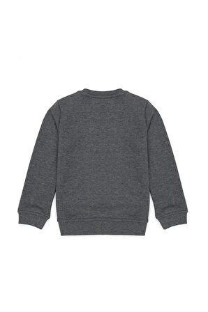 Erkek Çocuk Antrasit Melanj Basic Bisiklet Yaka Sweatshirt 50274408-VR081