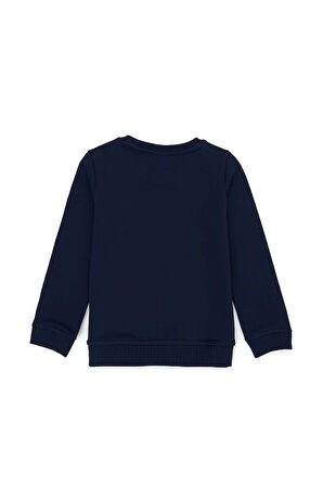 Erkek Çocuk Lacivert Basic Bisiklet Yaka Sweatshirt 50274408-VR033