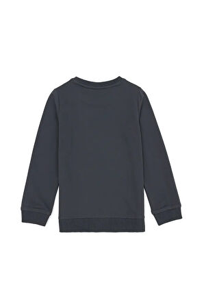 Çocuk Antrasit Basic Bisiklet Yaka Sweatshirt 50274409-VR006