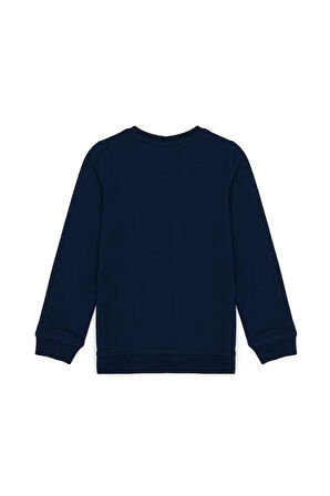 Çocuk Lacivert Basic Bisiklet Yaka Sweatshirt 50274409-VR033