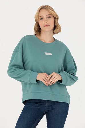Kadın  Bisiklet Yaka Basic Sweatshirt 50276557-VR090