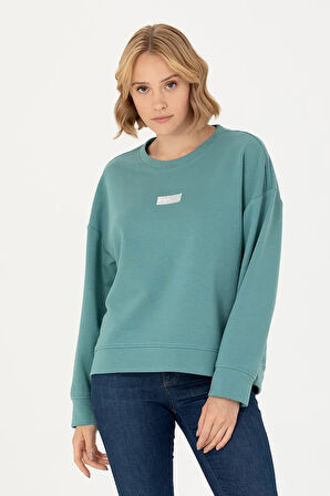 Kadın Mint Bisiklet Yaka Basic Sweatshirt 50276557-VR090