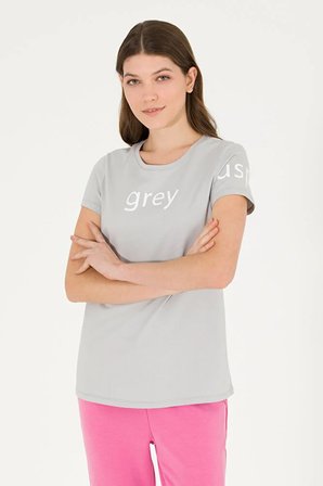 Kadın  Bisiklet Yaka Tişört 50276741-VR024