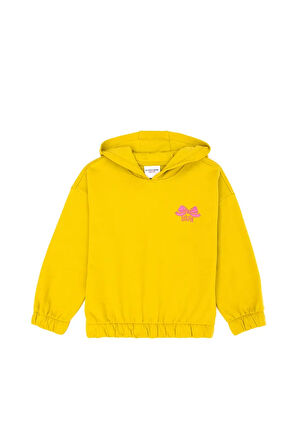 Kız Çocuk Fıstık Yeşili Kapüşonlu Sweatshirt 50276900-VR087
