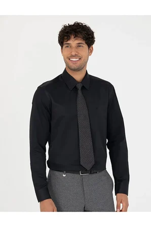  Slim Fit Uzun Kollu Basic Gömlek 50277778-VR046