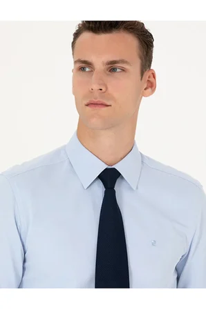   Slim Fit Uzun Kollu Basic Gömlek 50277778-VR003