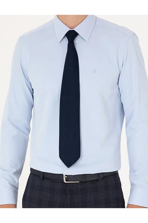   Slim Fit Uzun Kollu Basic Gömlek 50277778-VR003