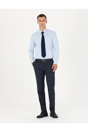   Slim Fit Uzun Kollu Basic Gömlek 50277778-VR003