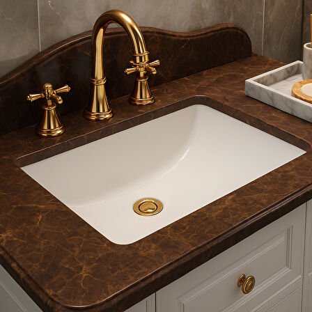 Turavit Hilton Kare Tezgâh Altı Lavabo 41x52 cm 5027