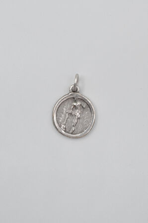 Yunan Antik Makedonya Kralı Büyük İskender Anahtarlık - Antik Gümüş Kaplama - Kadın Erkek