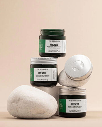 THE BODY SHOP Edelweiss Bouncy Uyku Maskesi Yenileyici Etkiyle 75 ML Tüm Cilt Tipleri İçin