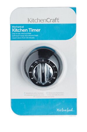 KitchenCraft KCMTIMBLK Soft Touch Mekanik Zamanlayıcı