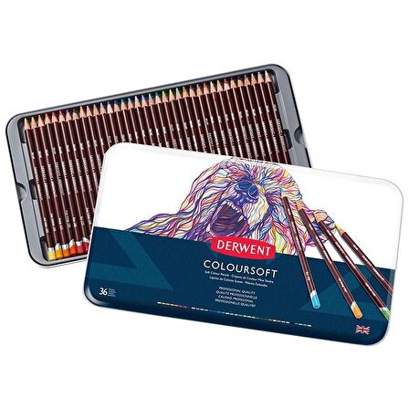 Derwent Coloursoft Kuru Boya Kalemi 36lı Set