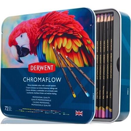 DERWENT CHROMAFLOW 72'Lİ METAL KUTU YENİ