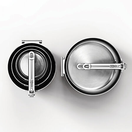 Joseph Joseph Space 3 Katmanlı Paslanmaz Çelik 12 Parça Tencere Tava Seti