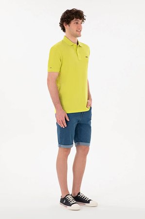 Erkek Regular Fit Polo Yaka Fıstık i Basic Tişört 50284641-VR087