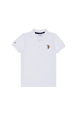 Erkek Çocuk Beyaz Basic Polo Yaka Tişört 50284814-VR013
