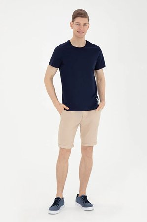Erkek Regular Fit Bisiklet Yaka  Tişört 50287085-VR013