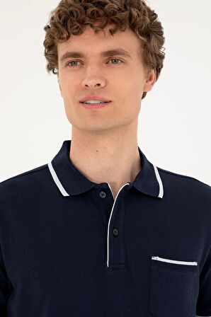 Erkek Regular Fit Polo Yaka Lacivert Tişört 50287108-vr033