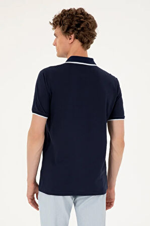 Erkek Regular Fit Polo Yaka Lacivert Tişört 50287108-vr033