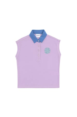 Kız Çocuk  Polo Yaka Kolsuz Tişört 50288435-VR034