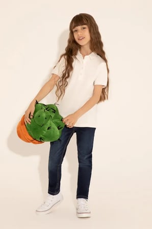Kız Çocuk Fıstık Polo Yaka Basic Tişört 50288501-VR087