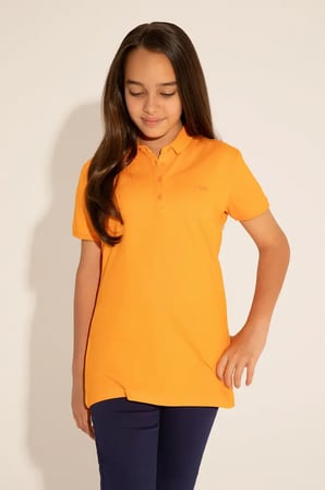 Kız Çocuk Fıstık Polo Yaka Basic Tişört 50288501-VR087