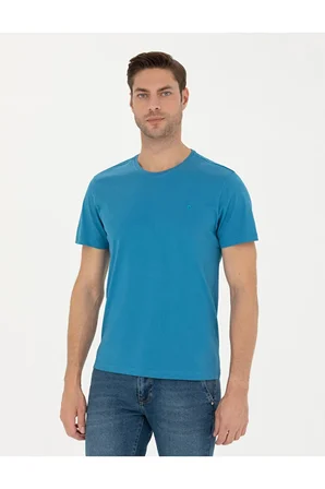  %100 Pamuk Slim Fit Bisiklet Yaka Basic Tişört 50289335-VR028