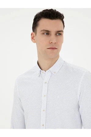 Saks Slim Fit Uzun Kollu Gömlek 50289388-VR045