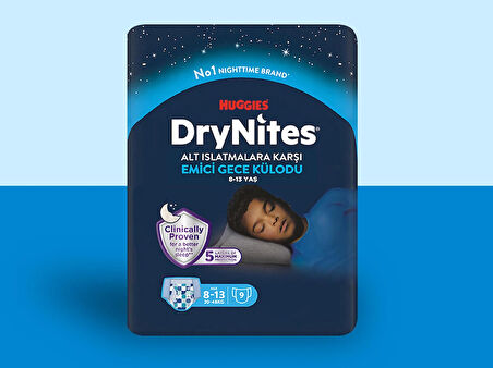 Huggies Drynites Erkek Emici Gece Külodu 8-13 Yaş 9'lu