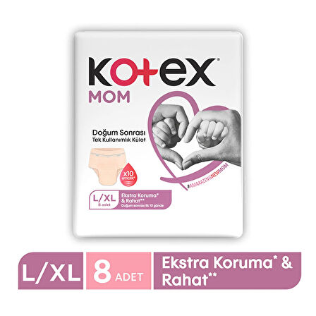 Kotex Mom Doğum Sonrası Emici Külot L/XL (8x6 )