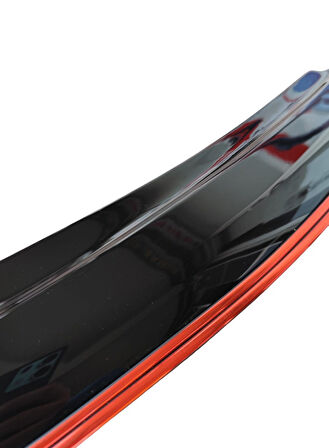 Fiat Egea Sedan Çift Sıra Kırmızı Kromlu Cam Rüzgarlığı