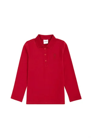 Kız Çocuk  Polo Yaka Basic Sweatshirt 50296377-VR030