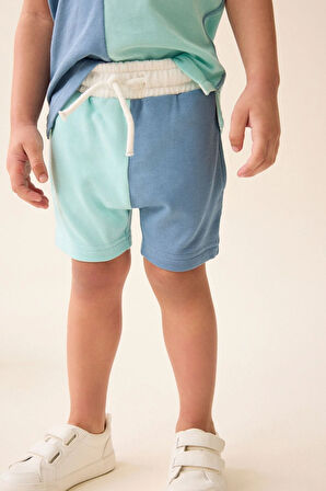 Next Baby Pamuklu Colorblok Polo Yaka Kısa Kollu Alt Üst Takım