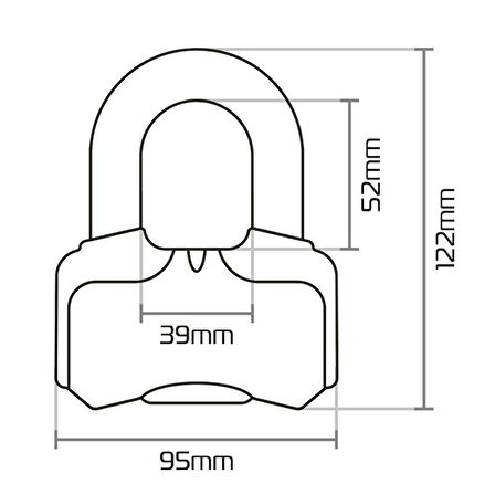 Oxford Motosiklet Nemesis Disk Kilidi 16mm LK471