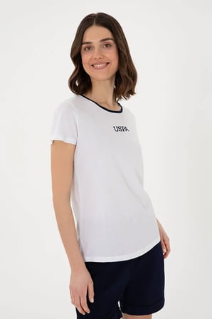 Kadın  Bisiklet Yaka Tişört 50305765-VR013
