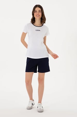 Kadın  Bisiklet Yaka Tişört 50305765-VR013