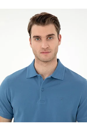  Slim Fit %100 Pamuk Polo Yaka Basic Tişört 50306448-VR006