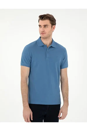  Slim Fit %100 Pamuk Polo Yaka Basic Tişört 50306448-VR006
